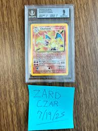 1999 Unlimited Charizard Holo BGS 9 for sale - $1250. All ...