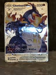 Charizard VMAX Gold Foil Pokemon Card Fan Art 330hp Good ...