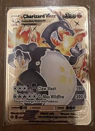 Pokémon Gold/Metal Card Charizard VMAX SV107/SV122 Rare | eBay