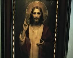 Sacred Heart of Jesus Print in Frame - Etsy