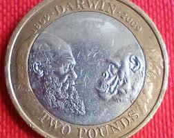 Charles Darwin 2009 2 (two) Pound Coin UK Coins - Man and ...