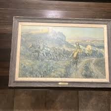 C. M. Russell Print Prairie Schooner 1963 - Covered Wagons ...