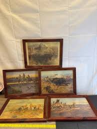 Set of 5 Vintage Charles M. Russell Western Prints | eBay