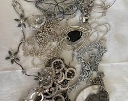 This is a 1/2 Pound Lot of Broken and Not, Vintage and Newer Craft Jewelry. the Majority of These Are Wearable or for Crafts, Silver Tones - Etsy