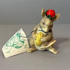 Vintage Charming Tails Figurine Fitz Floyd Christmas Mouse ...