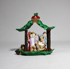 NIB CHARMING TAILS #132105 RESIN MOUSE HOLY FAMILY FIGURE IN ...