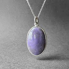 Purple Jade Pendant, Natural Turkish Jadeite Necklace ...