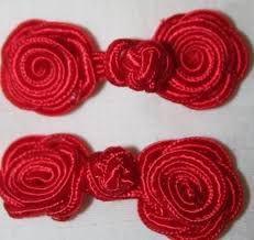 Lot 12 sets gimp floral rose Chinese Red Frog Frogs closure ...