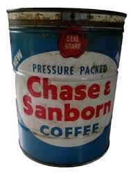 Vintage Coffee Tin Chase and Sanborn "new" label Rare Design in 2lb HTF 1950's | eBay