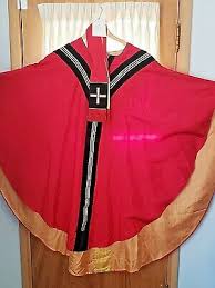 Catholic antique vintage Altar vestment Holy Spirit Pentecost with stole #60 | eBay