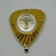 Vintage Swiss Made Gold Tone Wind-up Analog Women's Pendant ...