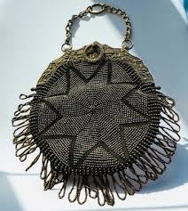 Antique Victorian Cut Steel Beaded with Fringe Chatelaine Leather Clutch Purse | eBay