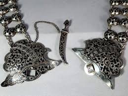 Antique Niello Silver Belt Russia Caucasus Late 19th Century ...