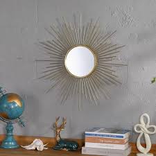 24'' Large Gold Sunburst Mirror, Metal Starburst Mirrors ...