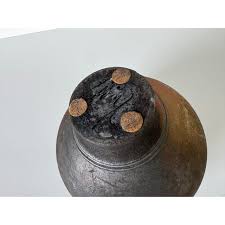 1980s Vintage Bulbous Form Raku Studio Pottery Vase – Signed | Chairish