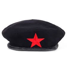Red Star Black Beret | Embroidered Emblem Blend Hat – Ghelter