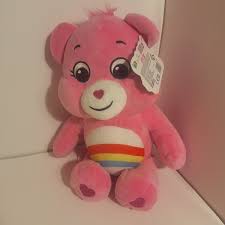 Care Bears Cheer Bear 2021 Pink Rainbow Tummy Plush Stuffed ...