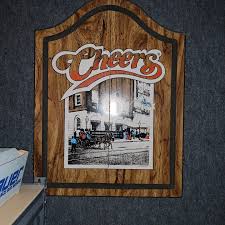 Vintage 1989 Cheers TV Show Dart Board Wooden Cabinet ...