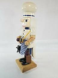 NOVELTY 12" WOODEN NUTCRACKER BAKER WITH ORIGINAL PACKAGING ...