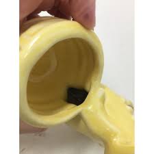 Vintage Yellow Glossy Ceramic Planter Girl with Baskets – A+ ...