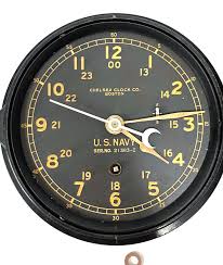 WWII US Navy Ship's Clock by Chelsea Clock Co. of | Proxibid