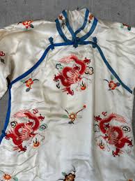 Vintage 30s 20s 1930s Chinese Embroidered Silk Cheongsam ...