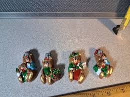 Vintage Fridge Magnets Christmas Bear Set of 4 #2996L280 | eBay