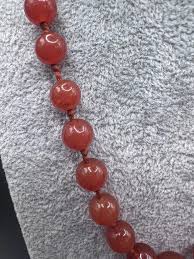 Vintage Carnelian-style Beaded Necklace – Classic Red ...