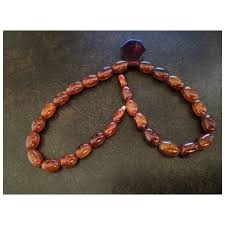 Faceted Amber drop Necklace. For Sale at Ruby Lane