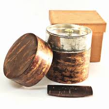 Japanese Tea Caddy Cherry Bark Kabazaiku Wooden Style Matcha ...