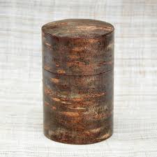 Buy Cherry Bark Tea Caddy Shimofuri Medium Tea Accessories ...