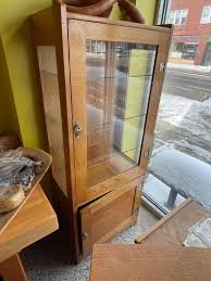 Antique oak medical cabinet | EstateSales.org