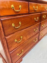 Vintage Quality Henkel Harris Style 9-Drawer Cherry Dresser ...