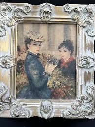 Vintage Wall Art Print Huldah Lady Portrait Mid Century White ...