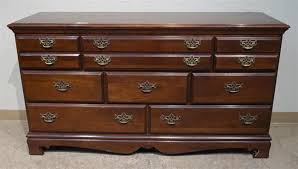 Lot - Crawford Furniture Co. Cherry Triple Dresser, Height: 33-1/4 in; Width: 60 in; Depth: 18 in