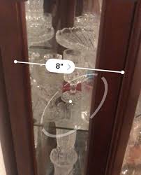 Cherry 5 Tier Glass China Cabinet Corner Display W/ Keyed ...