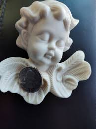 High Quality Sleeping Cherub Angel Wings Ceramic Wall Hanger ...