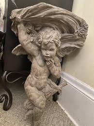 Mid 20th Century French Cherub Putti Wall Bracket Shelf Sconce