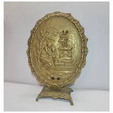 Bas relief standing bronze plaque. For Sale at Ruby Lane