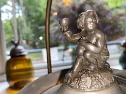 Mid Century Antique Silver Plate Tilting Ice-Water Pitcher ...