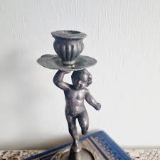 Pair of Ornate Vintage Silverplate Candlestick Holders With ...