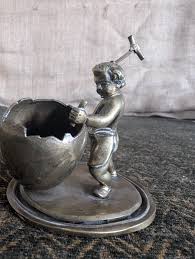 Vintage Miniature Blacksmith Sculpture – 7 Cm Cast Metal ...