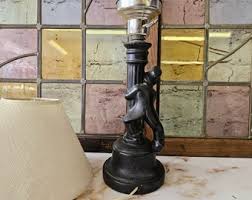 Vintage Drunk Guy Lamp, Charlie Chaplin, Holding Onto Street Lamp Post, Clear Glass Lamp Shade, Bar Lamp, Drunk Man Holding Liquor Bottle - Etsy Canada