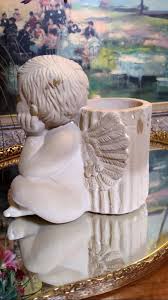Vintage Cherub/angel Bud Vase Chalkware | Cherub Planter - Etsy