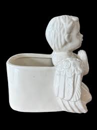 Angel Ceramic Cherub Planter Vintage Unmarked - Etsy