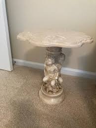 Sold at Auction: Marble Plant Stand Cherub/Putti or Children ...