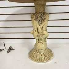 Vintage Faux Marble Table with Cherub Base Plant Stand Hollywood Regency Figural | eBay