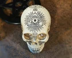 Witchcraft Skull, All Seeing Eye, Pagan Skull, Occult ...