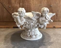 Cherub Angel Sculpture Pedestal Bowl: Home Decor (8.5" X ...