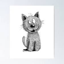 Funny Black Cat" Poster by modartis | Redbubble